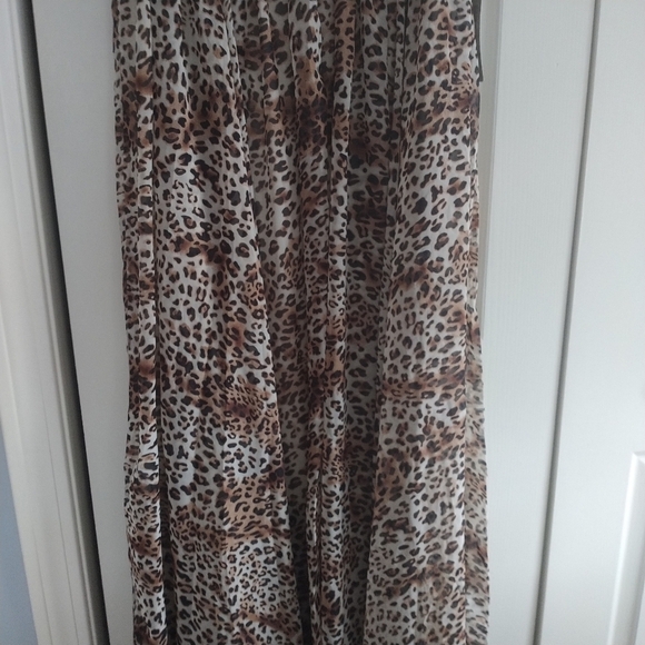 Nordstrom Meghan LA Enchanted Garden Leopard Print Maxi Dress XL - Picture 10 of 14